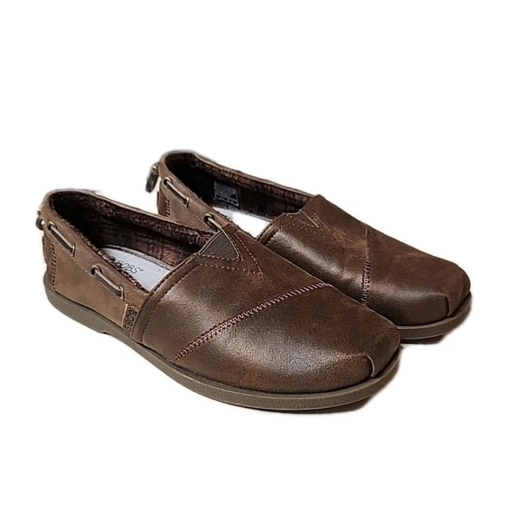 Skechers BOBS Shoes Womens 8.5 Chill Lugs Urban Spell Brown Flats Loafers